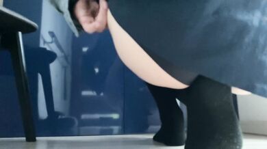 I pulled my underwear down and got caught in my leg