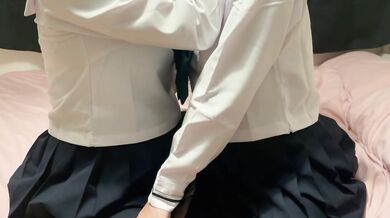 Japanese lesbian orgasm teasing play.