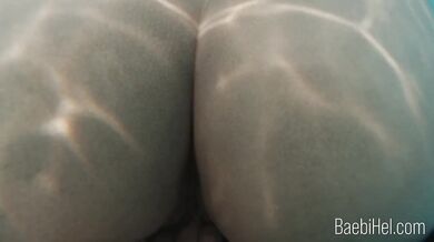 Hot Asian teen gets fingered in the hotel pool by an older white tourist - underwater - Baebi Hel
