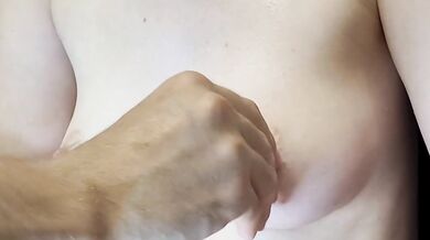 BEAUTIFUL breasts of a cute Asian // orgasm // nipples // oil