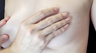 BEAUTIFUL breasts of a cute Asian // orgasm // nipples // oil