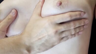 BEAUTIFUL breasts of a cute Asian // orgasm // nipples // oil