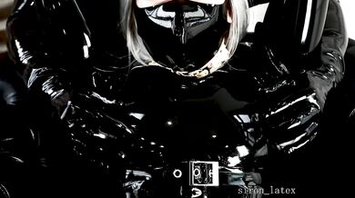 Rubber maid strapped to chair and vibrator fixed