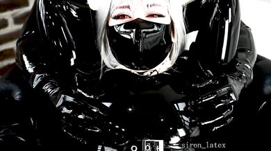 Rubber maid strapped to chair and vibrator fixed