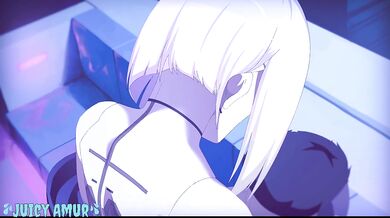 Hentai. Lily from Cyberpunk ridden cock with her huge asshole