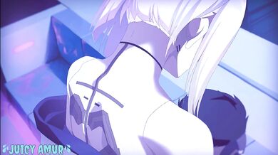 Hentai. Lily from Cyberpunk ridden cock with her huge asshole