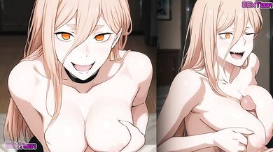 Chainsaw Man hentai anime - big tits power blow job