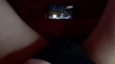 ASIAN SCHOOLGIRL WATCHES HENTAI AND MASTURBATES WHILE PARENTS ARE BEHIND THE WALL