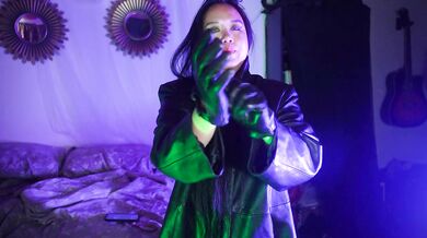 ASMR Mistress Mara's New Leather Jacket with Driving Gloves