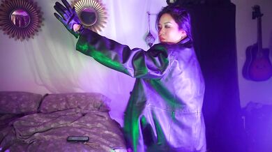 ASMR Mistress Mara's New Leather Jacket with Driving Gloves