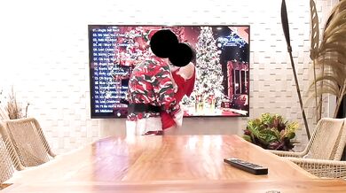 Old Santa seeing a micro-mini Santa dress student and made love on the desk for the first time.