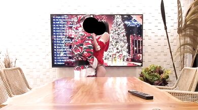 Old Santa seeing a micro-mini Santa dress student and made love on the desk for the first time.