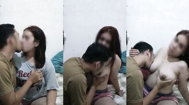 Homemade Couple with white boobs