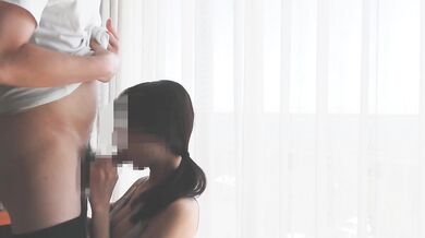 reward, she had sex with her long-sought-after big-tits Japanese stepmom.　homemade blowjob asian