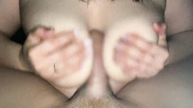 Premature ejaculation caused by a fair-skinned big-breasted JD's titty fuck.
