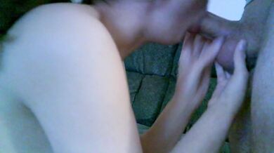 Step-sister gets both holes filled before sucking dick