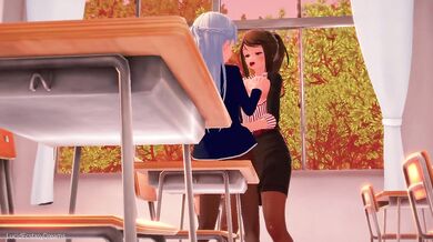 College MILF Seduces Bratty Popular Girl After a Long Tutoring Session | 3D Lesbian Hentai + POV