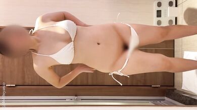 Japanese amateur couple Japan When I stood back violently in a pure white string bikini, the sound and pant voice echoed too much (amateur couple/ subjective / kiss / bath / big / nipple