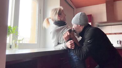 HORNY WIFE IN THE KITCHEN - EAT MY PUSSY AND FUCK ME DOGGY STYLE WITHOUT A CONDOM, CUM INSIDE