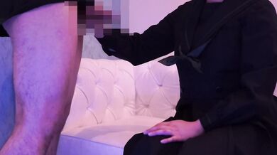 【Bukkake】Sperm Bukkake with Japanese School Uniform School Girl Handjob