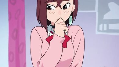 Okarun fudendo a Momo Ayase