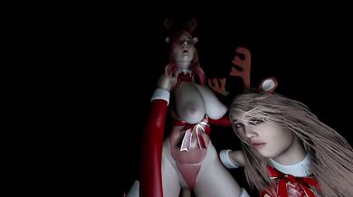 Christmas Reindeer Lap dance fuck