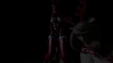 Christmas Reindeer Lap dance fuck