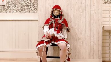 【Petite】Little Red Riding Hood Screaming Masturbation Continuously With Electric Massager Japanese