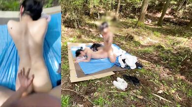 [Public sex outdoors POV] ”Because I'm so deep in the mountains, no one will come …”