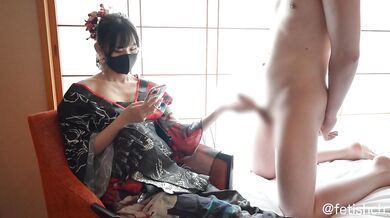 Japanese Cosplay Handjob While you're relaxing, you still have your jerking, how's it feel?