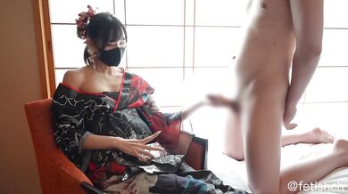 Japanese Cosplay Handjob While you're relaxing, you still have your jerking, how's it feel?