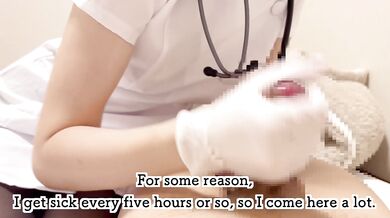 I wore a nurse's uniform and gave his dick a hand job with white gloves. ‍