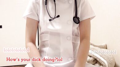 I wore a nurse's uniform and gave his dick a hand job with white gloves. ‍