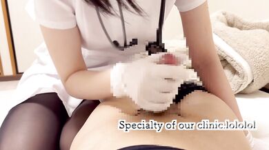 I wore a nurse's uniform and gave his dick a hand job with white gloves. ‍