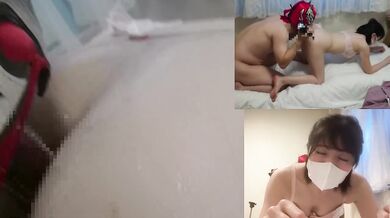 What happens when a couple is taking a break after redecorating a room and the wife starts masturbat