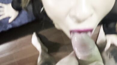 Powerful cumshot compilation in an innocent Asian mouth