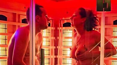 Sauna Blowjob with my Hot Milf