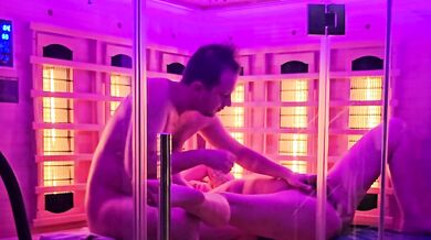 Sauna Blowjob with my Hot Milf