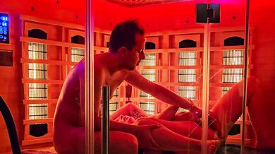 Sauna Blowjob with my Hot Milf
