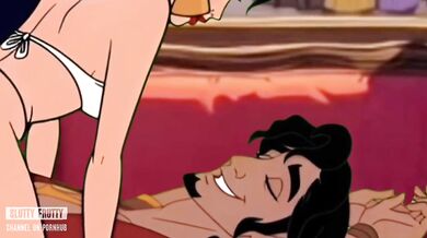 Aladdin Porn: Princess Jasmine Loves to Sit on Her Cuckold Husband's Face with Her Wet Pussy. Cartoon Fairytale