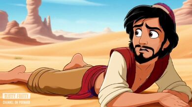 Aladdin Porn: Princess Jasmine Loves to Sit on Her Cuckold Husband's Face with Her Wet Pussy. Cartoon Fairytale