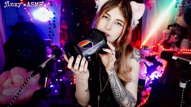 Goth girl experiments on your ears Tongue Swirling & licking personal attention