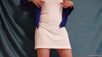 【Amateur】When I stand on, my hips jerk and I can't stand, and I while saying Iku【Personal shooting】Clothed masturbation Standing masturbation Nipple & blame Iki Japan Japanese