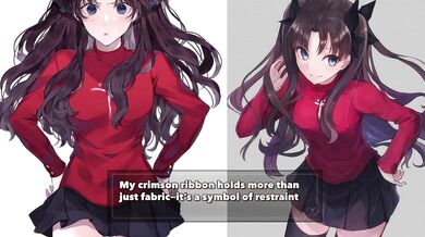 [Hentai JOI] Tied-Up Rin Tohsaka Gets Used (Soft bdsm, Edging, Submissive girl, Rough sex)