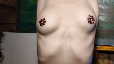 Titty Play With Pink Nipple Stickers