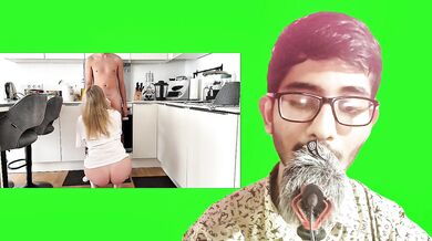 Stepmom is being fucked in kitchen when no one at home. Reaction Video.