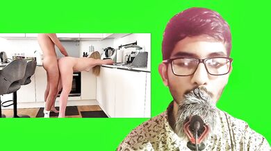 Stepmom is being fucked in kitchen when no one at home. Reaction Video.