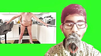 Stepmom is being fucked in kitchen when no one at home. Reaction Video.