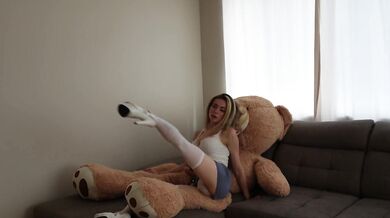 A horny blonde dreaming of sex