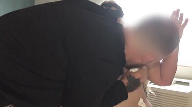 70-year-old Amateur Hairy BBW Granny Krystal Orders a Creampie From Room Service